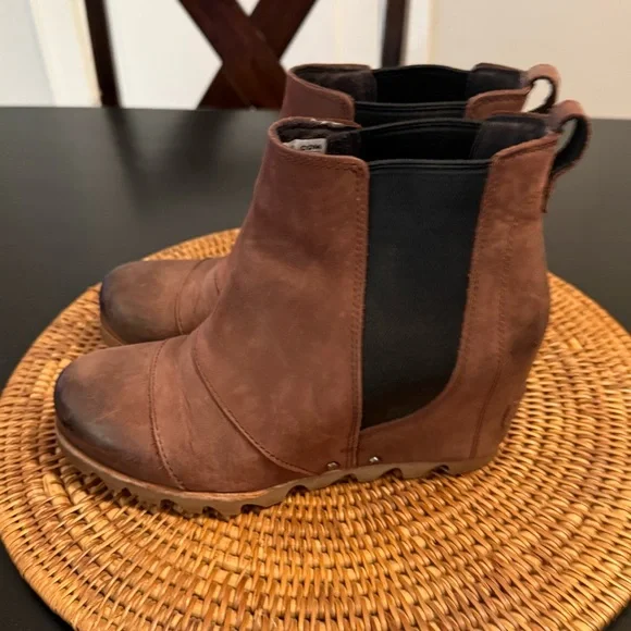 Sorel wedge Brown Ankle Boots size women’s 9 - Picture 2 of 10